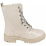 ALEXIA BEIGE Mid Calf Biker Lace Up Boots