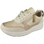 MORTINA Gold Trainers Wedge Pumps Lace Up Shoes