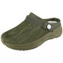 ZARIYA Green Loafers Mules Wedge Mesh Slip On Shoes