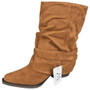 HARMONY Camel  Mid Calf  Western Cowboy Boots