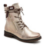 MARIELE Gold Lace Up Comfy Warm Ankle Boots