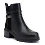 CHRISTIE Black Comfy Grip Cuban Zip Ankle Boots