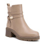 CHRISTIE Khaki Comfy Grip Cuban Zip Ankle Boots