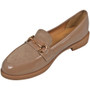 SINELLA Khaki-PU Loafers Work School Slip On Shoes