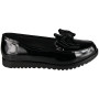 SHILOH Black Patent Bow Work Grip Back To School Shoes 