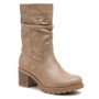 BAILEY Khaki Mid Calf Cuban Mid Heel Comfort Boots