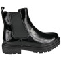 XENIA Black Patent Lined Zip Comfy Ankle Chelsea Boots