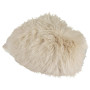 VERA Beige Faux Fur Slip On Closed Toe Comfy  Lined Fluffy Slippers