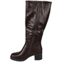 PARKER Brown Ladies Mid Calf Lined Zip Comfy Biker Winter Boots