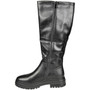 GODIVA Black Knee High Zip Comfy Stretchy Biker Rider Boots