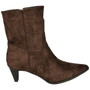 SAANVI Brown  Faux Suede Pointed Zip Comfy Winter Ankle Boots