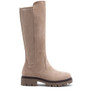 WINIFRED Khaki Mid Calf Zip Stretch Elastic Viral Winter Boots
