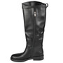 PRIMROSE Black Mid Calf Zip Comfy Lined Winter Rider Boots