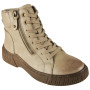 VERITY Khaki Ankle Faux Suede Lace Up Lined Trainer Boots