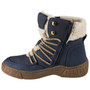 ELOWEN Blue Ankle Faux Fur Lace Up Lined Trainer Boots