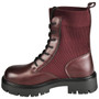 HARRIET Wine Sock Ankle Lace Up Grip Combat Boots