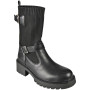 SEREN Black Sock Fashion Mid Calf Chunky Heel Boots
