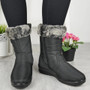 MIKASA Black Mid Calf Snow Rain Resistant Zip Boots