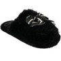 SHAKIRA Black Slippers Fluffy Warm Faux Fur Slip On Shoes