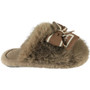 SHAKIRA Coffee Slippers Fluffy Warm Faux Fur Slip On Shoes