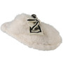 SHAKIRA White Slippers Fluffy Warm Faux Fur Slip On Shoes