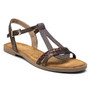 HAZEL Brown Ankle Strap Lightweight Flat Sandals