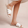 MIRAAL White Sliders Flat Mules Smmer Slip On Shoes