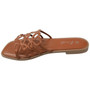 CHLOE Tan Ladies Open Toe Flat Summer Slippers