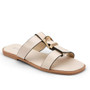 ARYA Beige Ladies Open Toe Walking FlipFlop Sliders