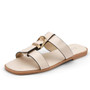 ARYA Beige Ladies Open Toe Walking FlipFlop Sliders