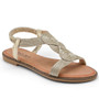 RYLEE Ladies Gold Slingback Comfort Stylish Summer Sandals