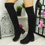 SAMIKA Black Over The Knee Boots