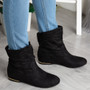 ADRIANA  Black Wedge Ankle Boots