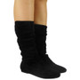 Kayla Black Pull On Slouch Boots