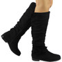 Lorna Black Zip Slim Heel Boots