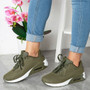 Aileen Green Lace Up Sports Trainers