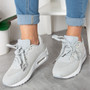 AILEEN Grey Lace Up  Trainers