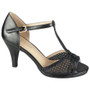 Kimora Black Peeptoe Wedding party Sandals