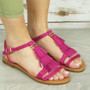 Saige Fuchsia Flat Tassle  Comfy Shoes