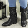 Adley Black Hidden Heel Wedge Boots
