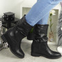 Adley Black Hidden Heel Wedge Boots