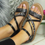 LILAC Black Strappy Comfy Gladiator Sandals