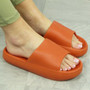 LARINA Orange Slip On Platform Summer Slippers