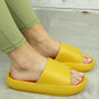 LARINA Yellow Slip On Platform Summer Slippers