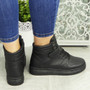 EILY Black Trainers Sneakers Comfy Boots 