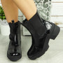 MIAH Black Chelsea Chunky Heel Boots