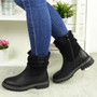 MACI Black Ankle Fleece Lined Comfy Boots 