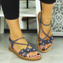 IPEK Blue Elastic Strappy Summer Sandals 