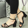 BAILEY Black Bridal Party High Heel Sandals