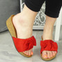 LYRA Red Platform Comfy Sliders Shoes